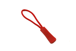 Pendant for zipper - oblong - red
