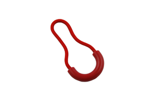 Pendant for zipper - semicircle - red