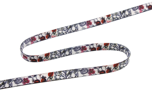 Printed cord - butterflies on wild rose