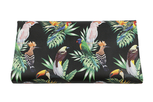 Eco printed leather - exotic birds