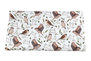 Bamboo fabric - sparrows