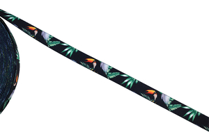 Supporting tape - exotic birds - toucans 20 mm    