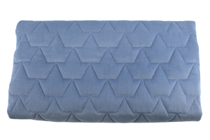Velvet quilted crowns - dirty blue
