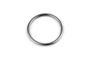 Cercle en métal argenté - 30 mm 