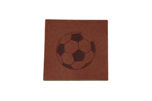 Eco leather patch - big ball - bronze