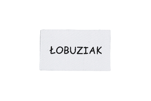 Naszywka żakardowa - Łobuziak - biała