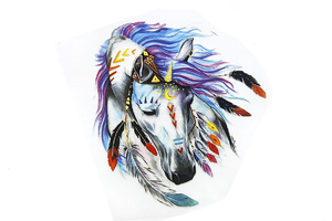  Iron-on transfer - thermo-printing - unicorn with feathers 