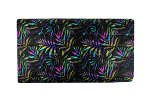 Colorful palm trees black- quilted orthalion 