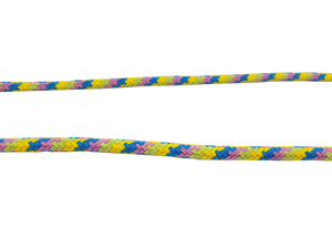 Cotton cord 5 mm - MULTI - yellow-blue