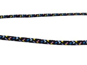 Cotton cord 5 mm - MULTI - black with color