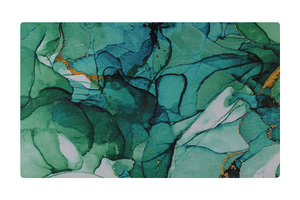 Waterproof fabric - Alcohol Ink- turquoise 