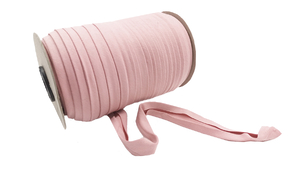 Schrägband aus Strickware - elastisch - schmutziges Rosa
