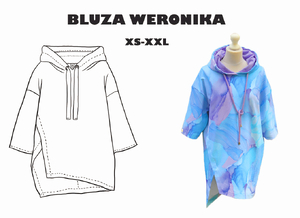 Weronika blouse - pattern for a women's sweatshirt - sizes S - XXXL 