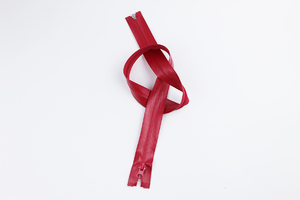 Waterproof zipper - 65 cm - red 