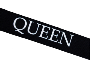 Streifenband - Queen - schwarz  