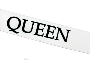 Streifenband - Queen -Weiß