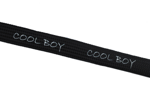 Cordon imprimé - Cool Boy- noir 