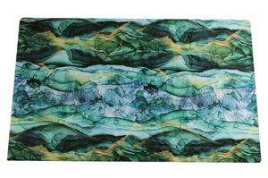Alcohol Ink - green  - quilted orthalion 
