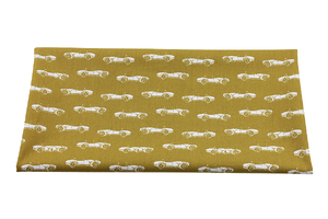 Tissu d'habillement en coton - Popeline - cabriolets moutarde