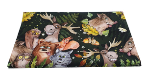 Szalone zwierzaki z lasu - ortalion odzieżowy