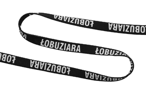Printed cord - łobuziara (she's scamp) - black 