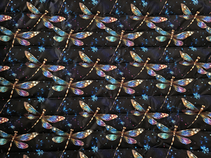 Diamond dragonflies - quilted nylon     