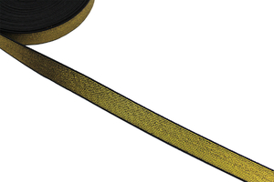 Lurex rubber 40 mm dark gold (1)