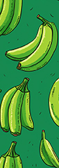 Taśma nośna - banany zielone 30mm  