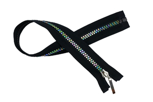 Zipper cuboid - rainbow - black 40 cm