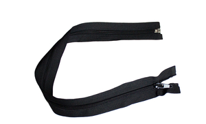 Spiral zipper - split - 45 cm - black 