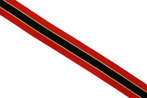 Streifenband - rot-schwarz-rot mit beige