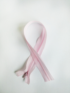 Spiral zipper - covered - 30 cm - light pink 