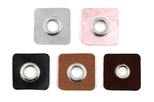 Eyelets eco leather - squares