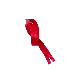 Waterproof zipper - 70 cm - red 