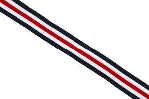 Streifenband Strickstoffe - 5 Streifen: navy-weiß-rot