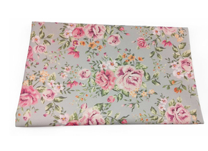 Roses on gray - home decor fabric 