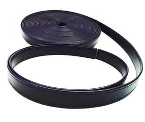 Imitation leather belt - dark navy blue 19mm 