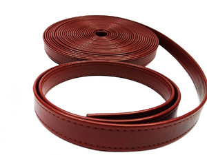 Imitation leather belt - dark brown 19mm 
