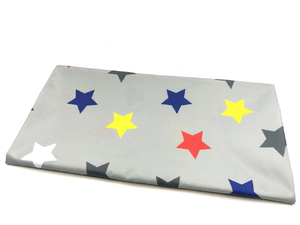 Colored stars on gray - nylon clothing 