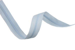 Covered zipper tape - blue 