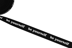 Streifenband - Be yourself - schwarz