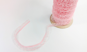 Tüll-Gummi-Spitzenband - rosa
