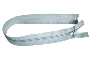 Spiral zipper - split - 45 cm - gray 