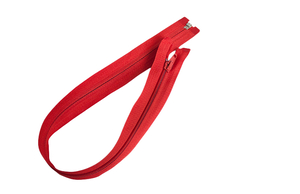 Spiral zipper - split - 45 cm - red 