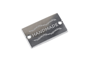 Plaque with engraving - Handmade - silver 