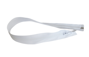 Spiral zipper - split - 45 cm - white 
