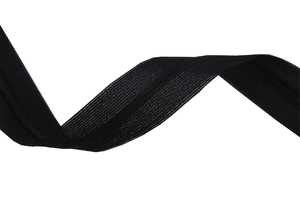 Covered zipper tape - black 