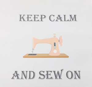Panel - Keep Calm And Sew On - Home Decor Stoff
