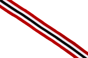 Streifenband Strickstoffe - 5 Streifen: Rot-Weiß-Schwarz